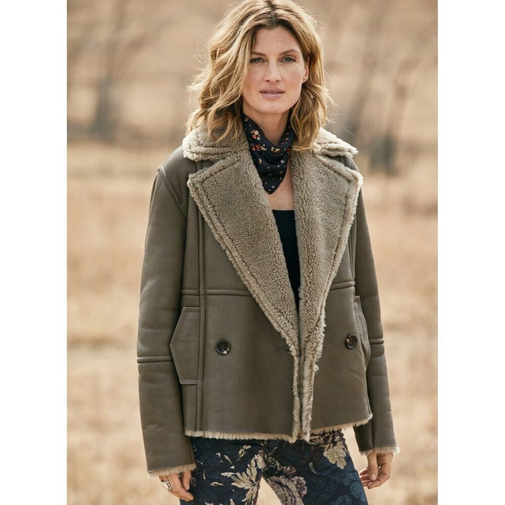Peruvian Connection Dillon Shearling Jacket Womens Size S Lamb Leather $3000